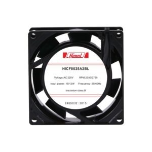فن تابلویی 220VAC 8*8 بلبرینگی HICF8025A2BL