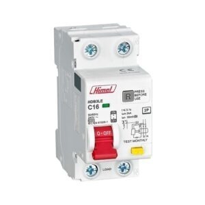 کلید نشتی جریان ترکیبی RCBO دو پل 10 آمپر-30 میلی آمپر-6KAنوع C- HDB3LE2C10